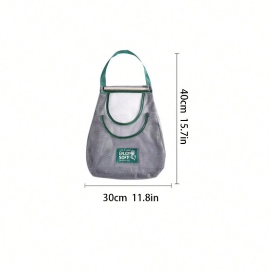 1pc Double-Layer Mesh Hanging Bag – Reusable Storage for Fruits & Vegetables-NEW