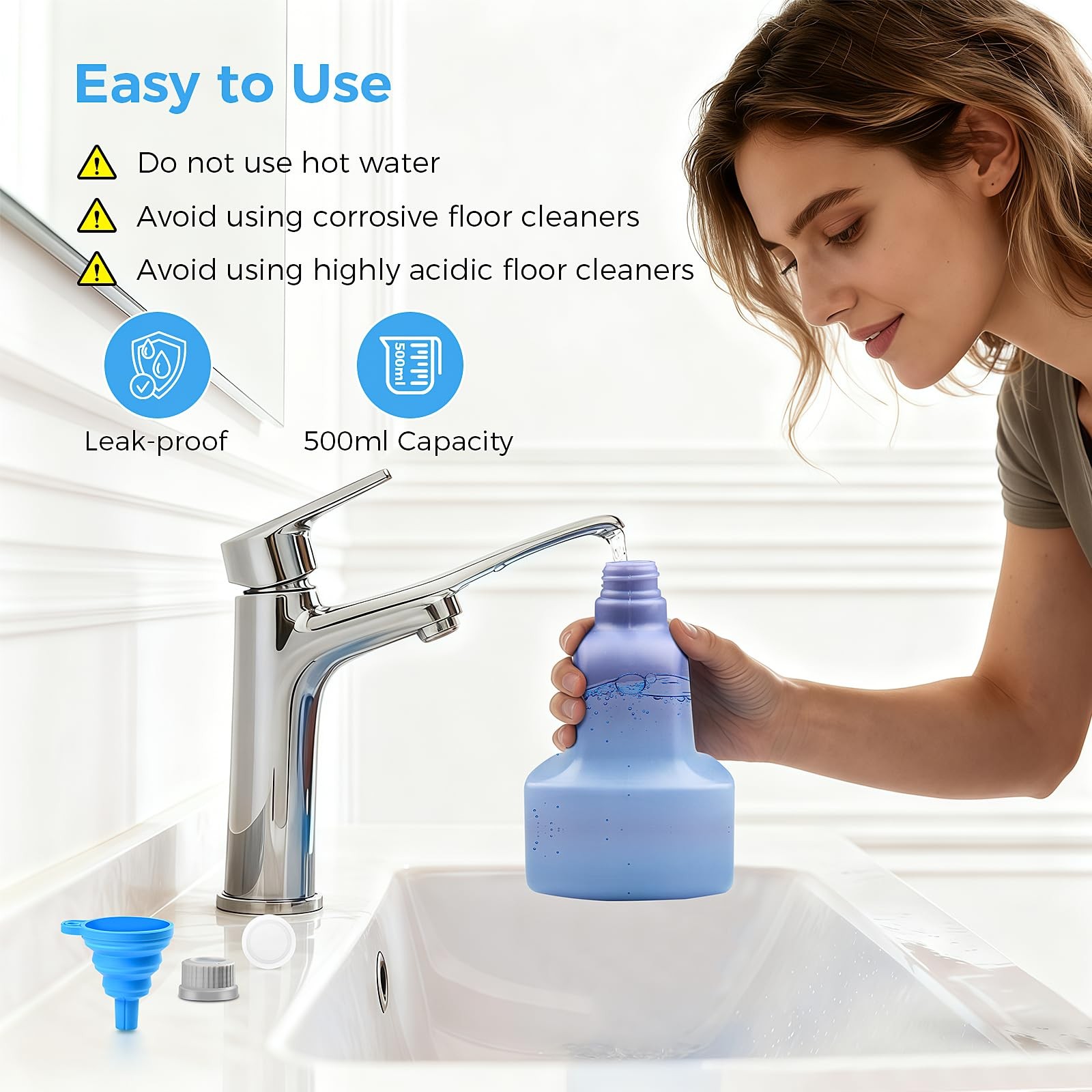 Replacement Bottle for Swiffer® Wet Jet™ Mop, Refillable, 500 ML Leak-Proof H…