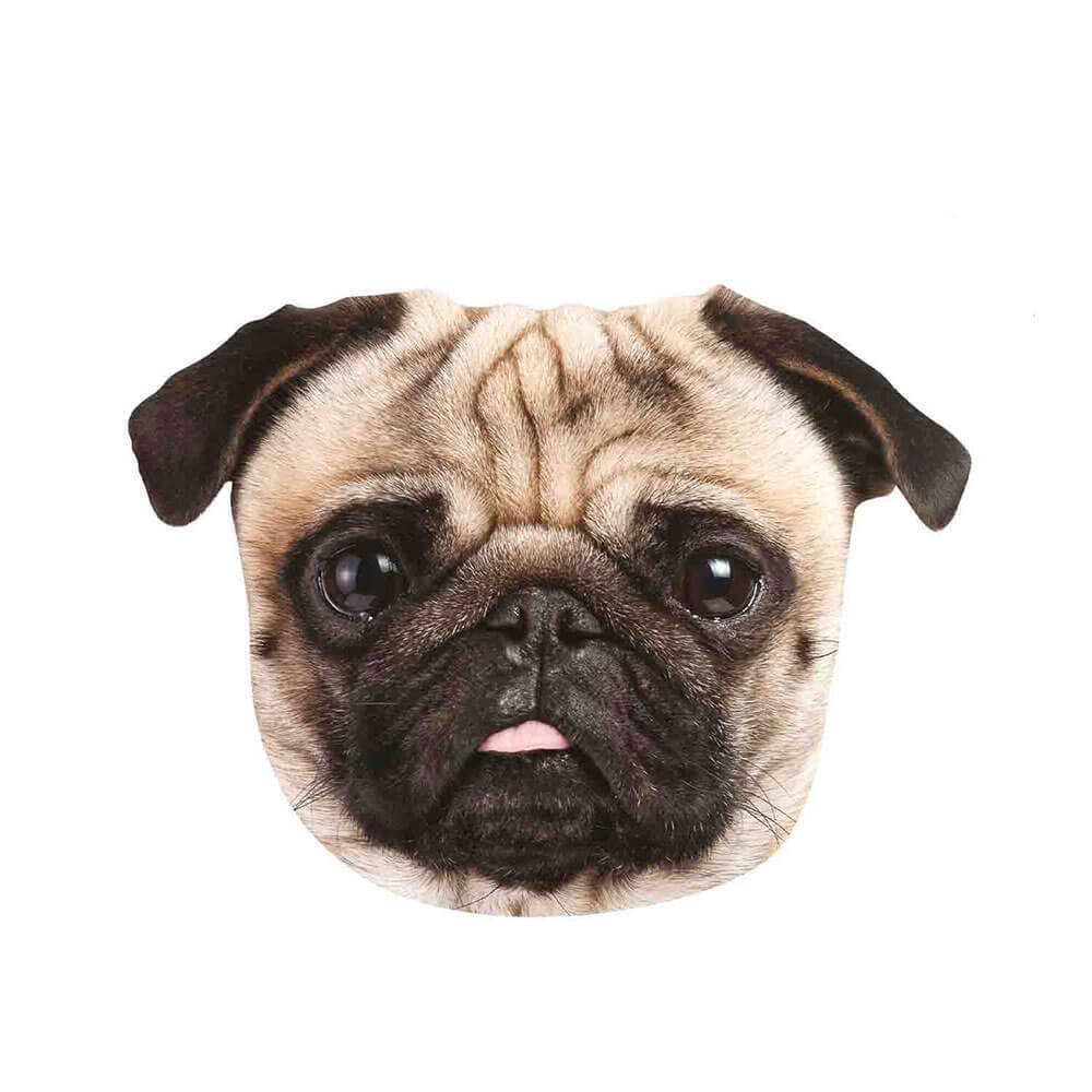 Pikkii Fun Quality Micofiber Cloth Pug Ultra Soft Polyester Printed Front Back