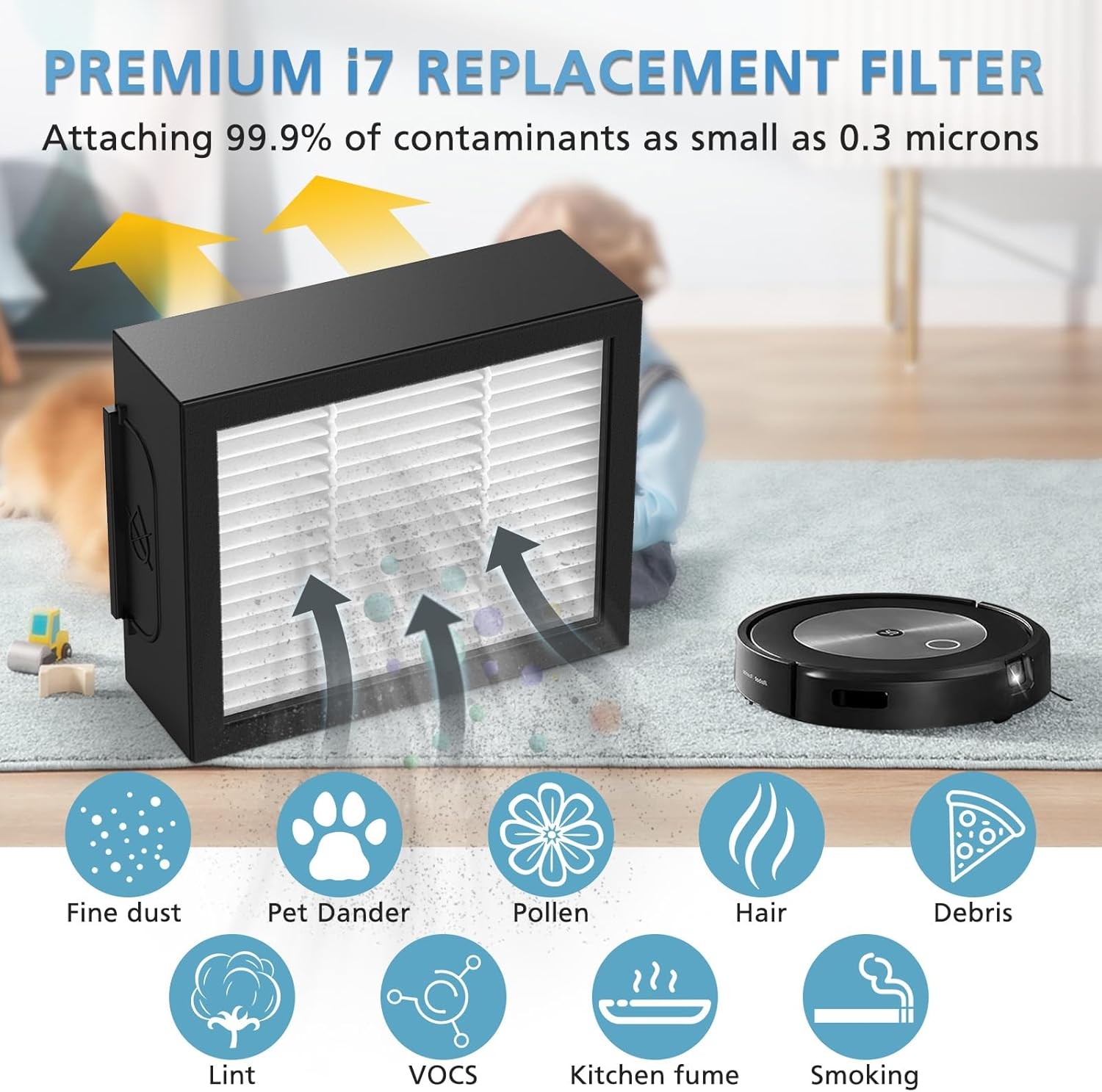 Filter Replacement for iRobot Roomba e i and j Series i7 i7 plus i3 i3 E5 E6 E7
