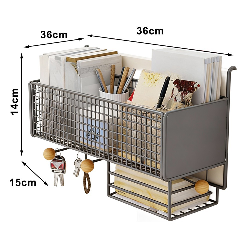 Practical Dorm Bed Caddy 36x24x15cm Store Books Phones and Daily Essentials