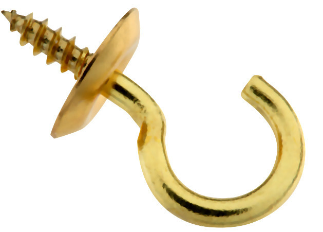 (5 Pack) Solid Brass 1 1/4 inch Cup Hooks – 36 Pieces