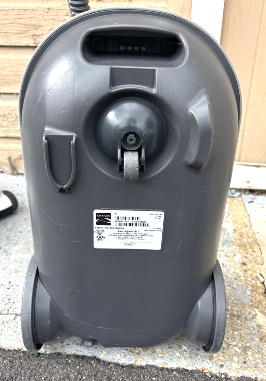 Kenmore 360 HEPA 116 Canister Vacuum Cleaner Orange White 116.29219800