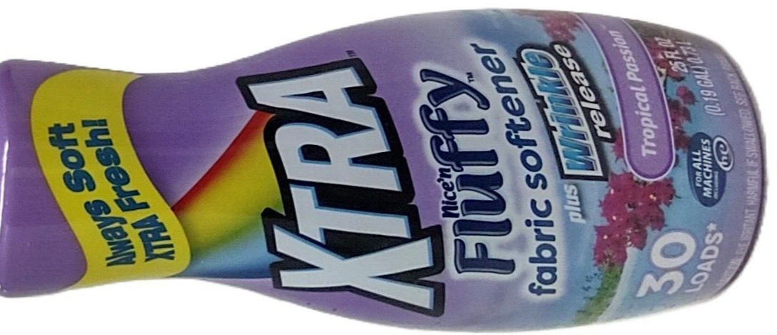 5x xtranice’n Fluffy Liquid Fabric Softener Tropical Passion 25 oz Ea =150 Loads