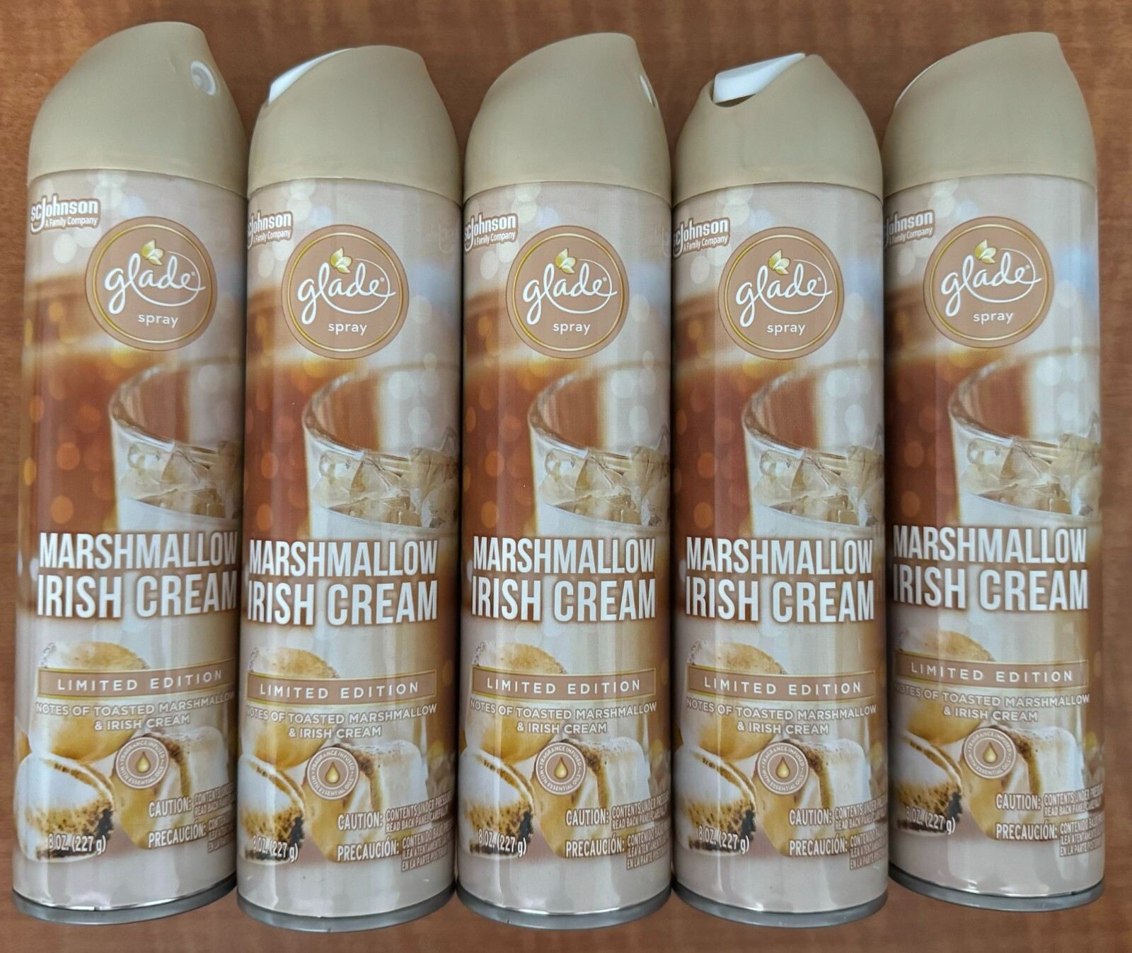 5 Glade Limited Edition MARSHMALLOW IRISH CREAM Automatic Air Freshener Sprays