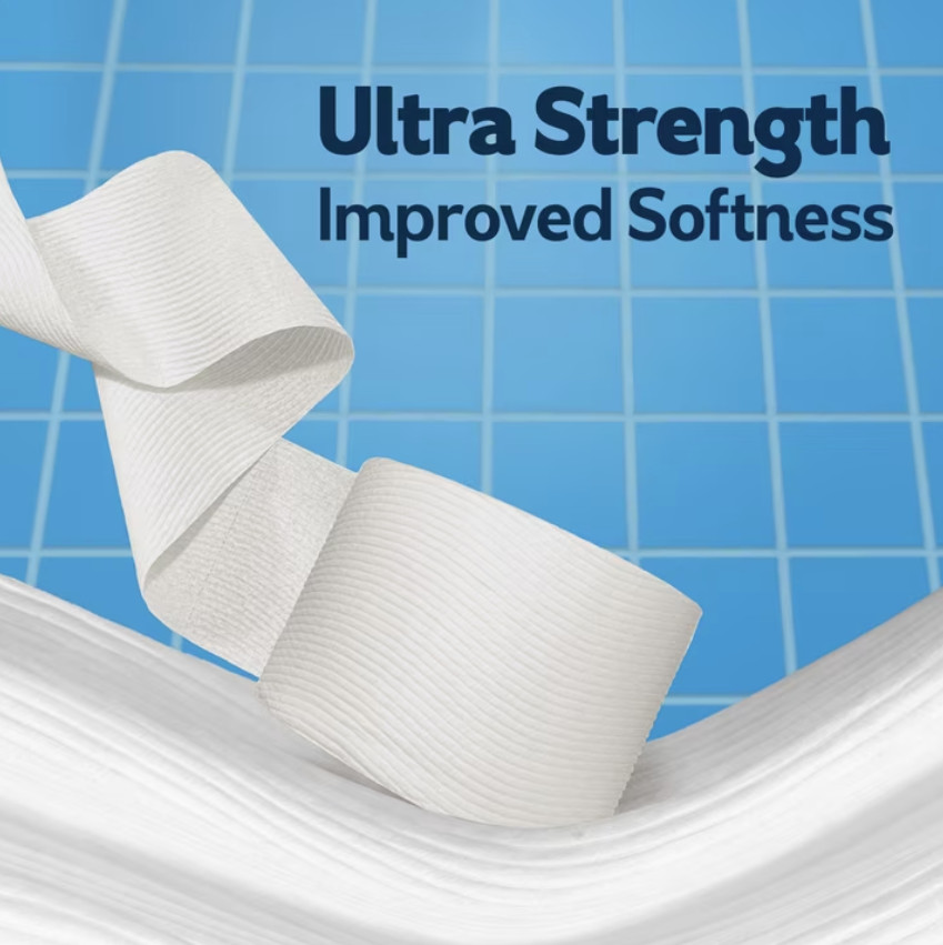2 Pack Cottonelle Ultra Clean Toilet Paper, Strong Toilet Tissue, 36 Mega Rolls