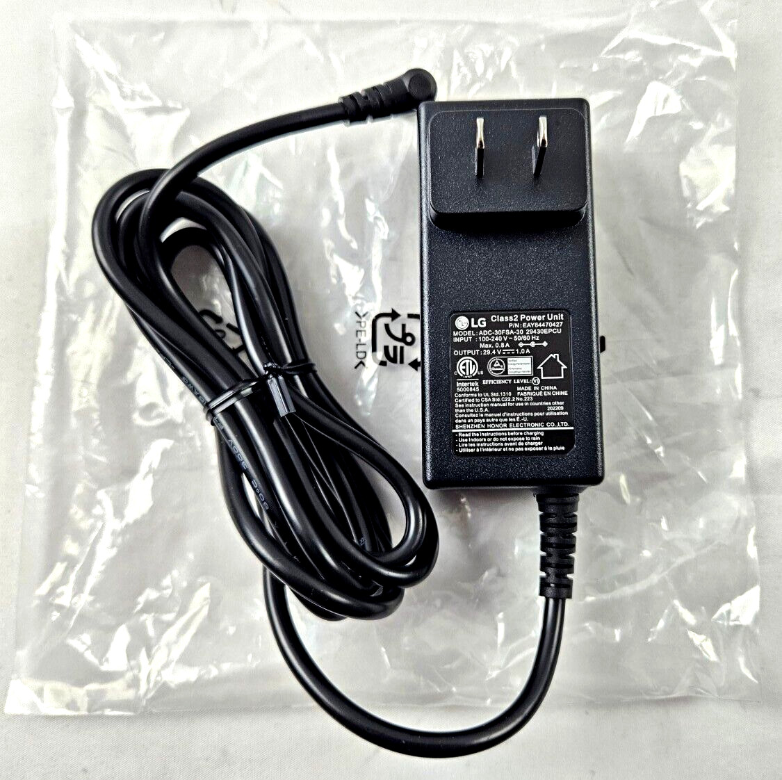 Genuine & New! LG CordZero A9 Series Replacement 29.4V 1.0A Charger EAY64470427