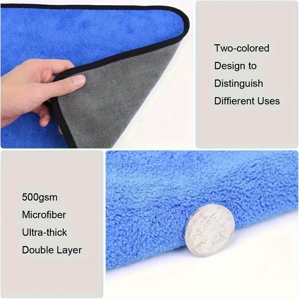 1-10PCS Microfiber Car Cleaning Towels Ultra Absorbent Auto Drying Cloth