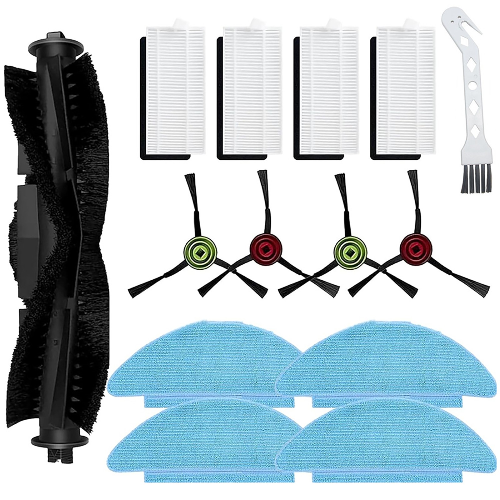 1Set Roller&Brush&Filter&Mop Pad For Tikom Lubluelu Laresar Robot Vacuum Cleaner
