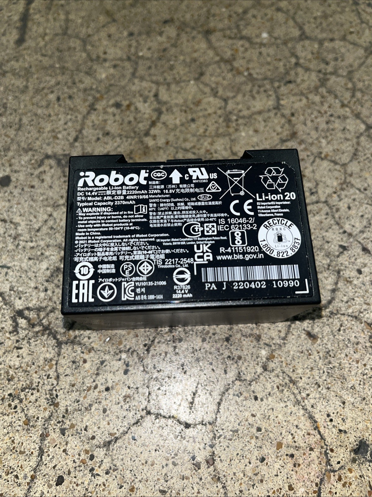 Genuine Battery for iRobot Roomba i4 j5 j6 j7 j5+ j6+ j7+ abl-d2b