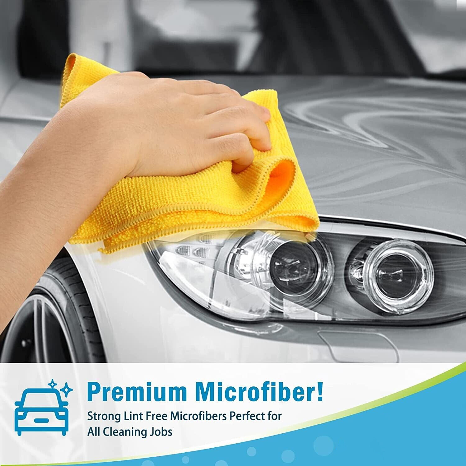 Microfiber Cleaning Cloth Set of 50 Towel Rag Car Polishing Detailing No-Scratch