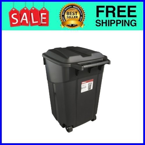 Hyper Tough 45 Gallon Wheeled Trash Can w/ Lid Fast Ship USA