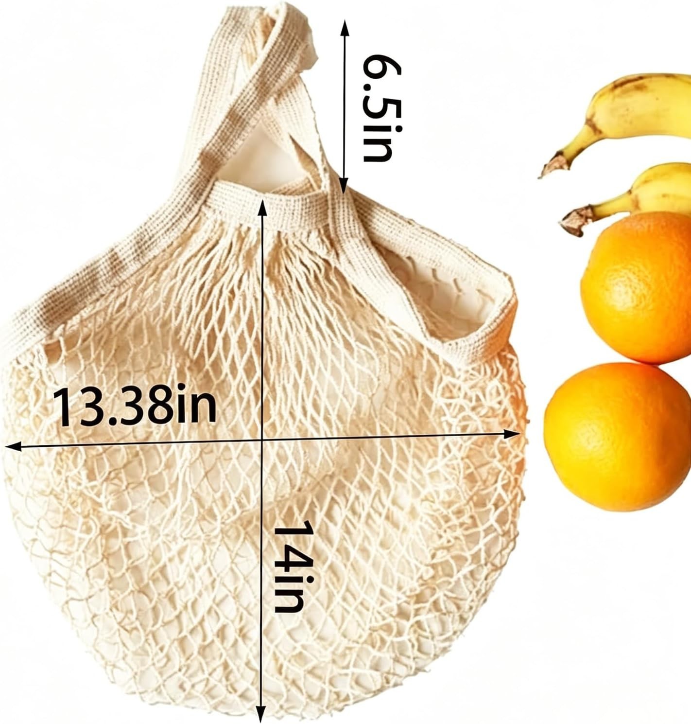 Stylish Beige Cotton Mesh Bags with Drawstring – Perfect for Sustainable Living