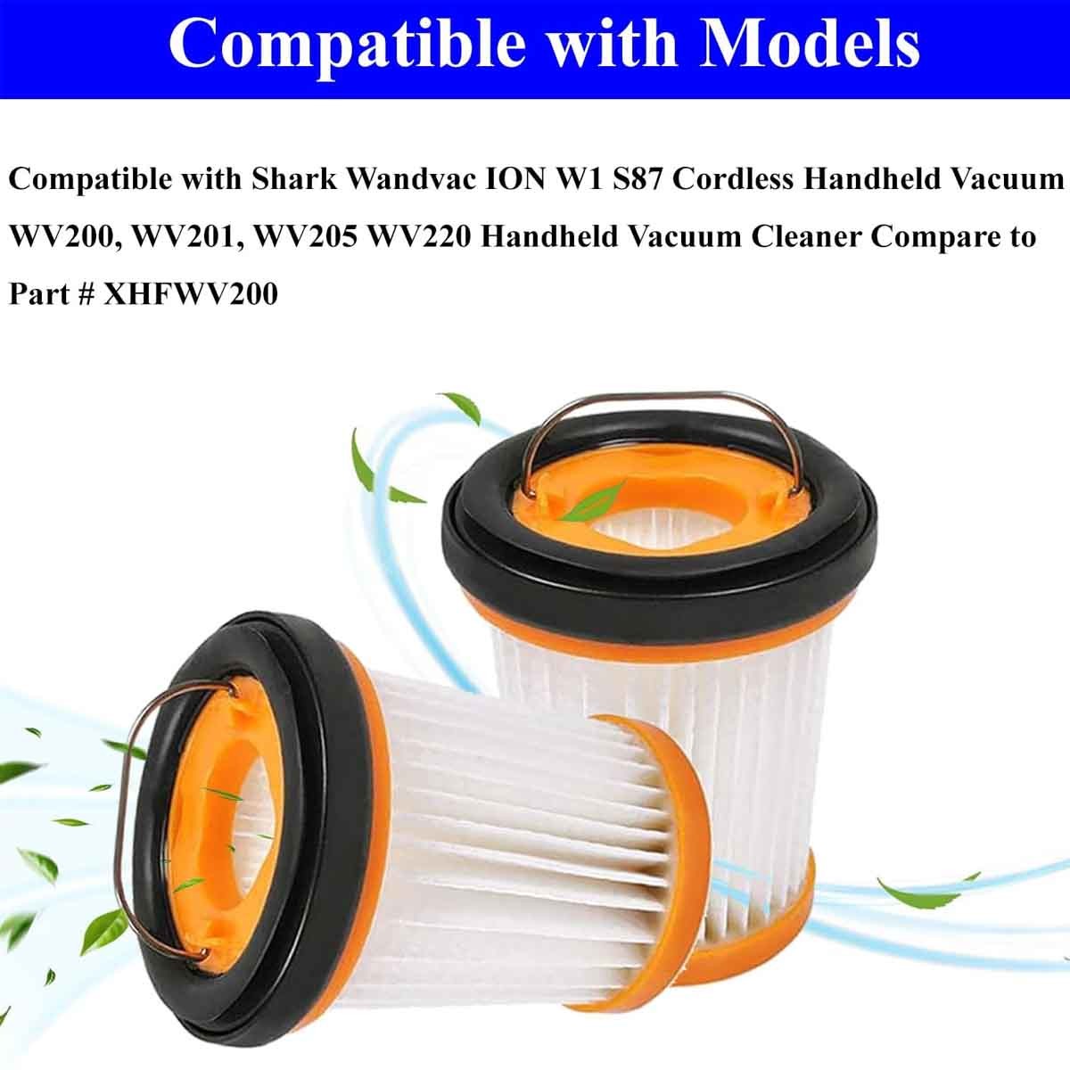 4x Hepa Filter for Shark IonW1 Cordless Handheld Vacuum WV200 WV201 WV205 WV203C