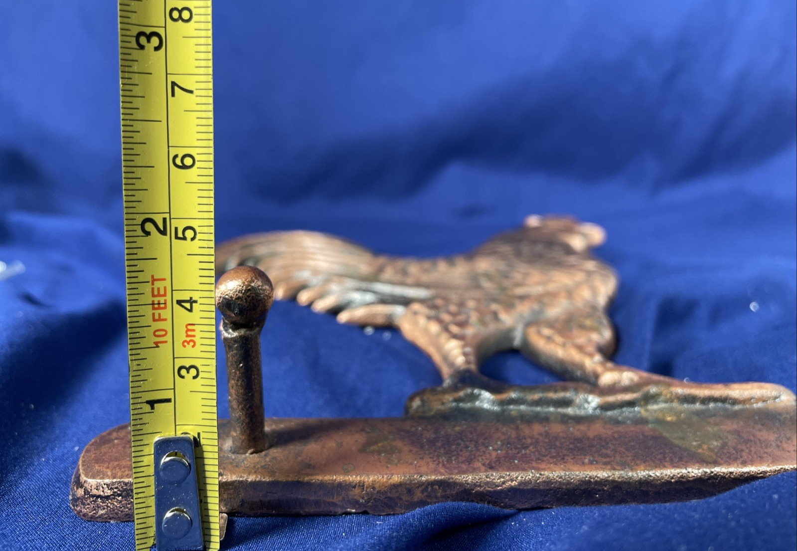 Metal Copper Colored Rooster Key Towel Hanger