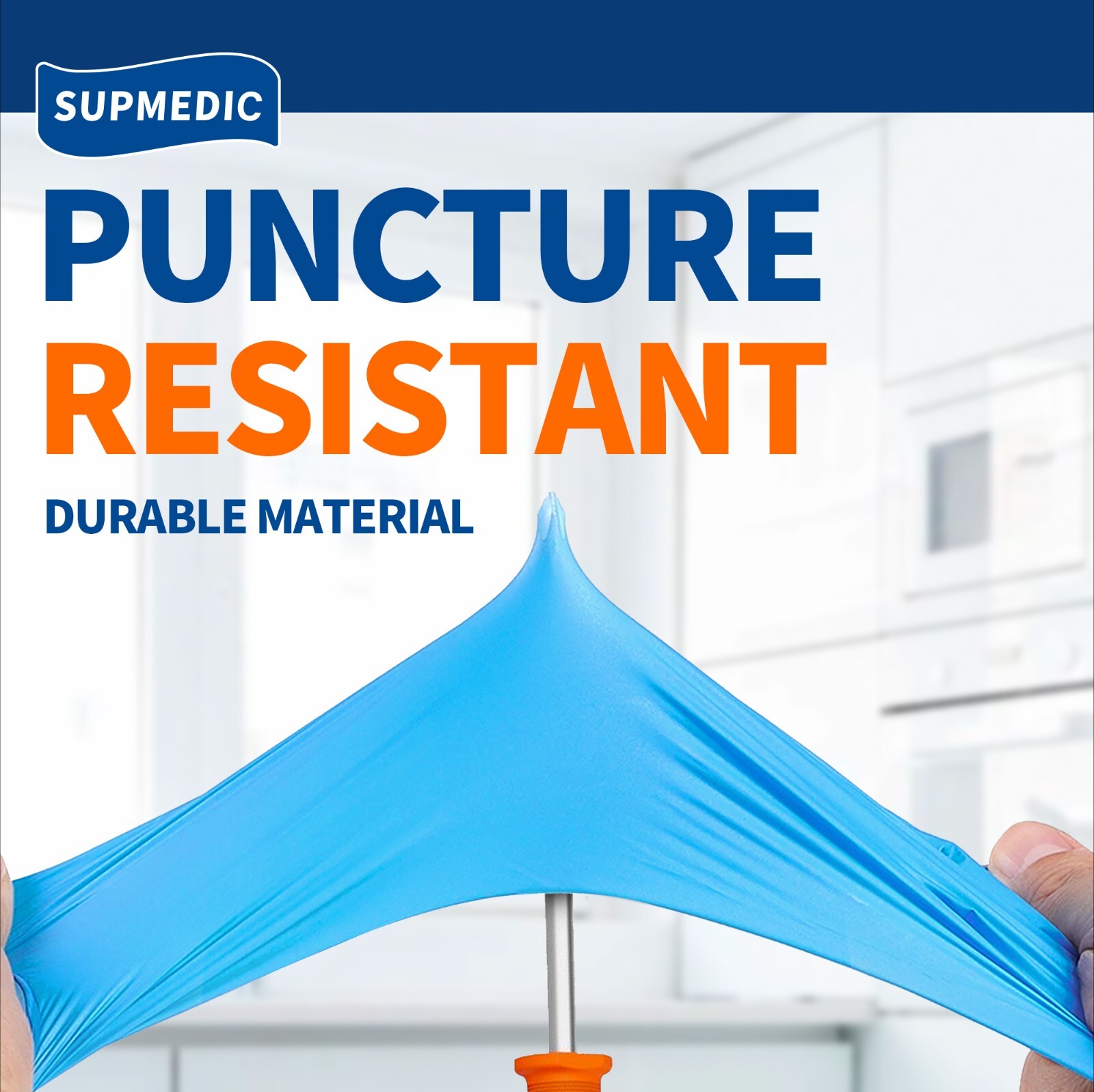 Blue Disposable Nitrile Gloves 3.5 Mil, Powder Free Food-Grade Exam Gloves