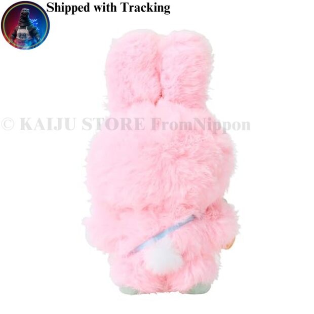 Hello Kitty Mascot Holder Fluffy Bunny Ears Sanrio Plush Keychain H18cm