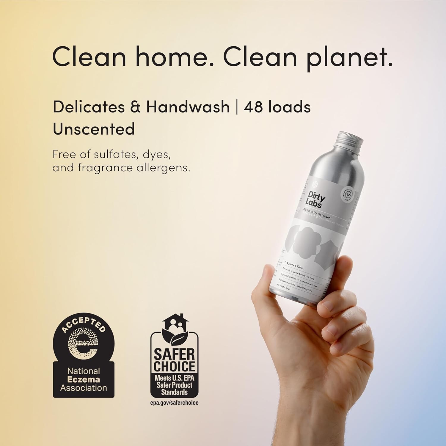 Gentle, Non-Toxic Detergent for Delicate Fabrics – 32 Loads in 8.6 Fl Oz