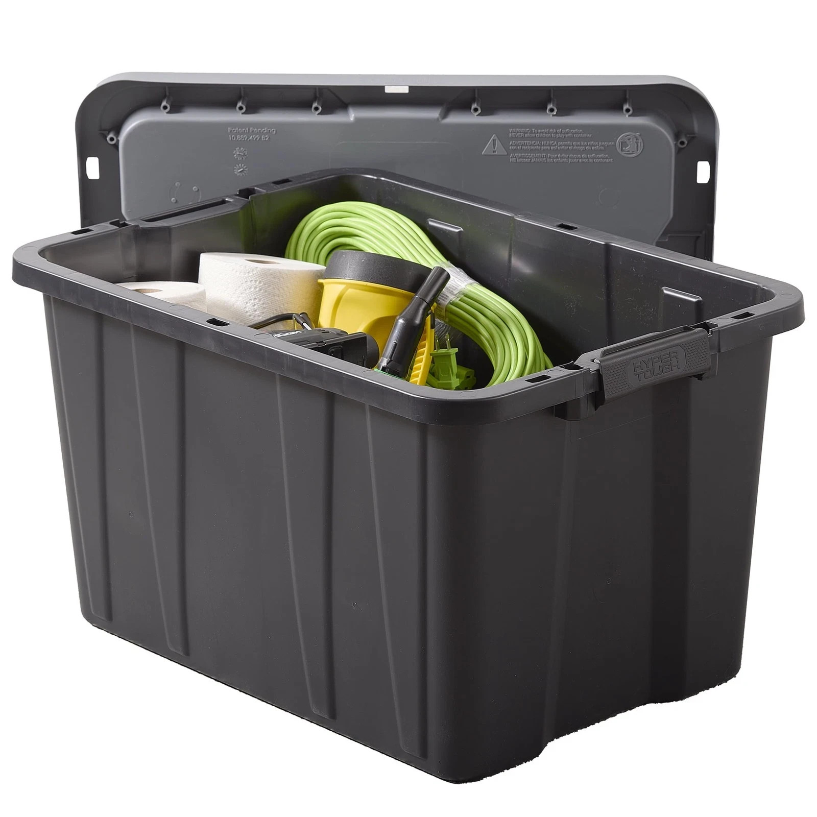 Hyper Tough 27 Gallon Large Heavy Duty Storage Bins with Lids, 4 Pack