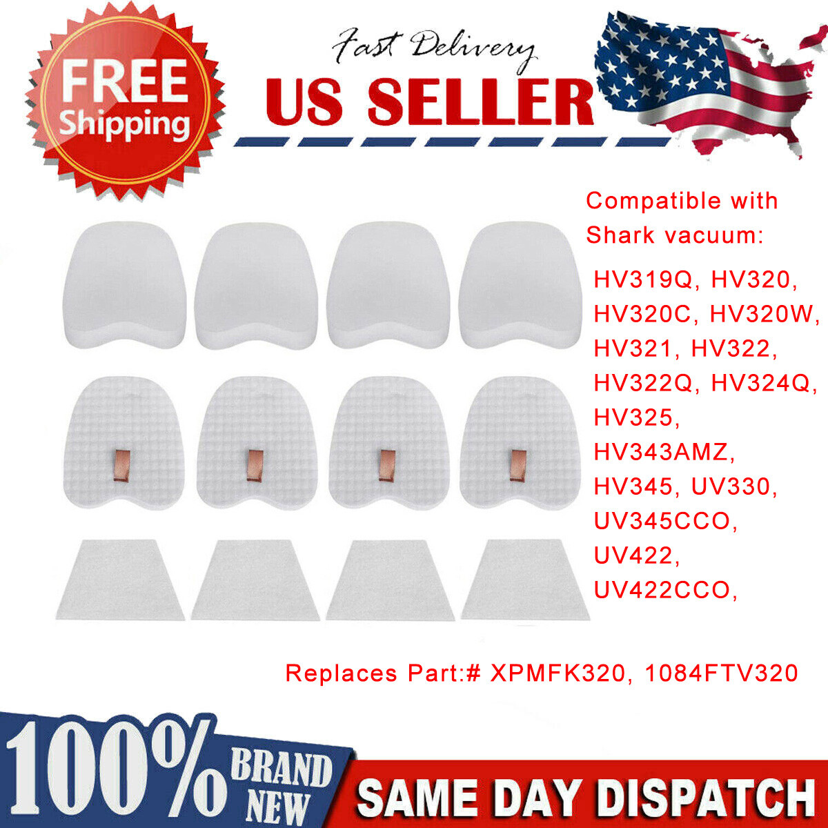 for Shark Pre-Filter Kit for APEX DuoClean ZS360, ZS362 Vacuum Cleaners.