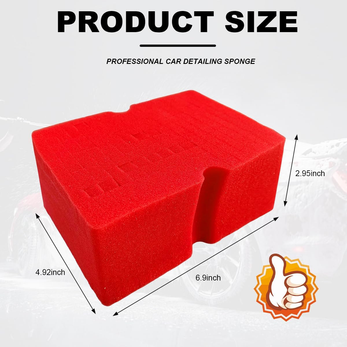 Car Wash Sponge, Large Scratch-Free Cross Cut Sponge for Soap and Rinseless Wash