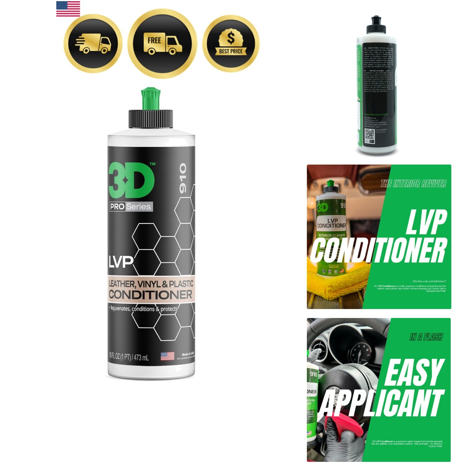 Leather, Vinyl & Plastic Conditioner | Restores, Conditions & Protects Car In…