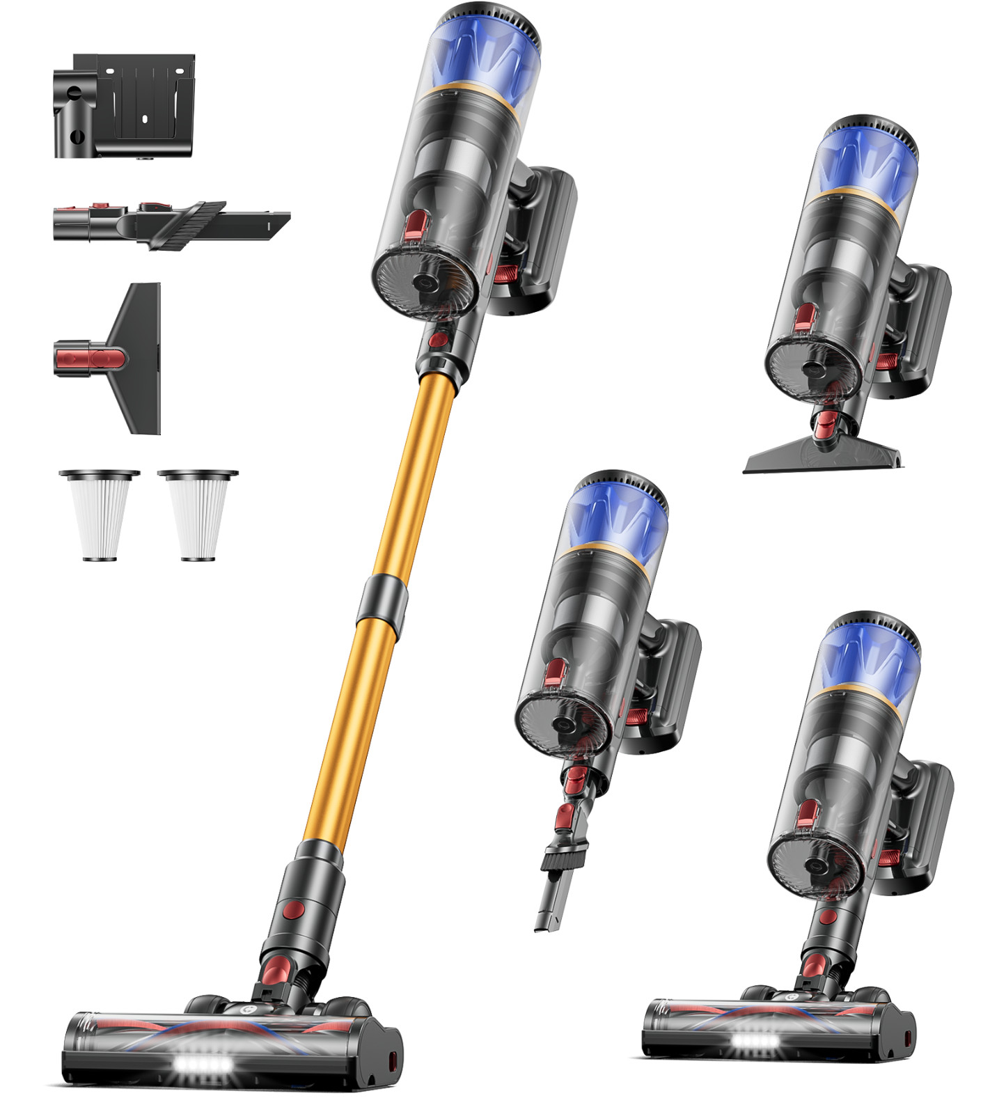 Cordless Vacuum Cleaner 65KPA 75mins Stick for Home Hardwood Wooden Floor Carpet
