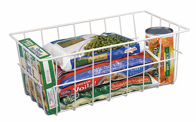 Grayline 40603 Storage Basket, White Steel, 5.5 x 14.75 x 8.5 In. – Quantity 6