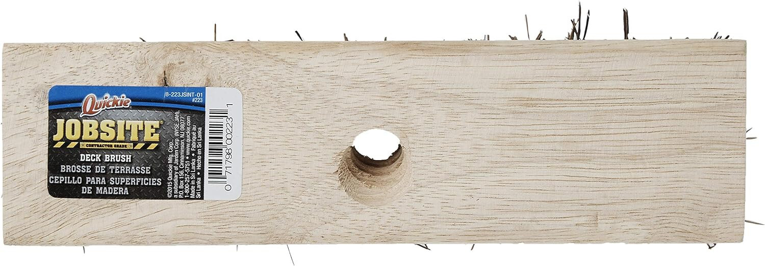 Contractor Grade Stiff DECK BRUSH Natural Fiber Blend Quickie #233 8-223JSINT-01