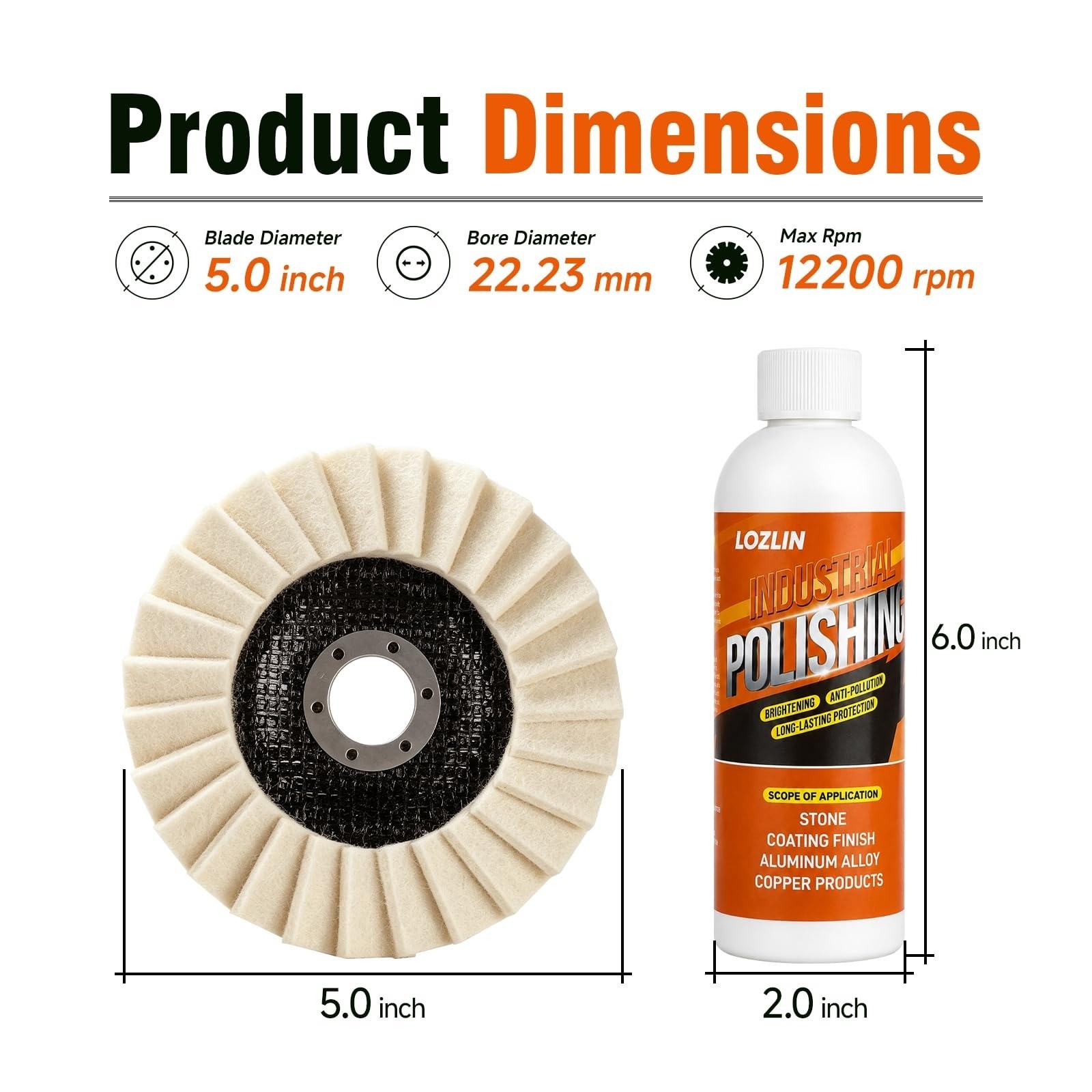 LOZLIN Polishing Paste for Granite Marble Quartz Countertops