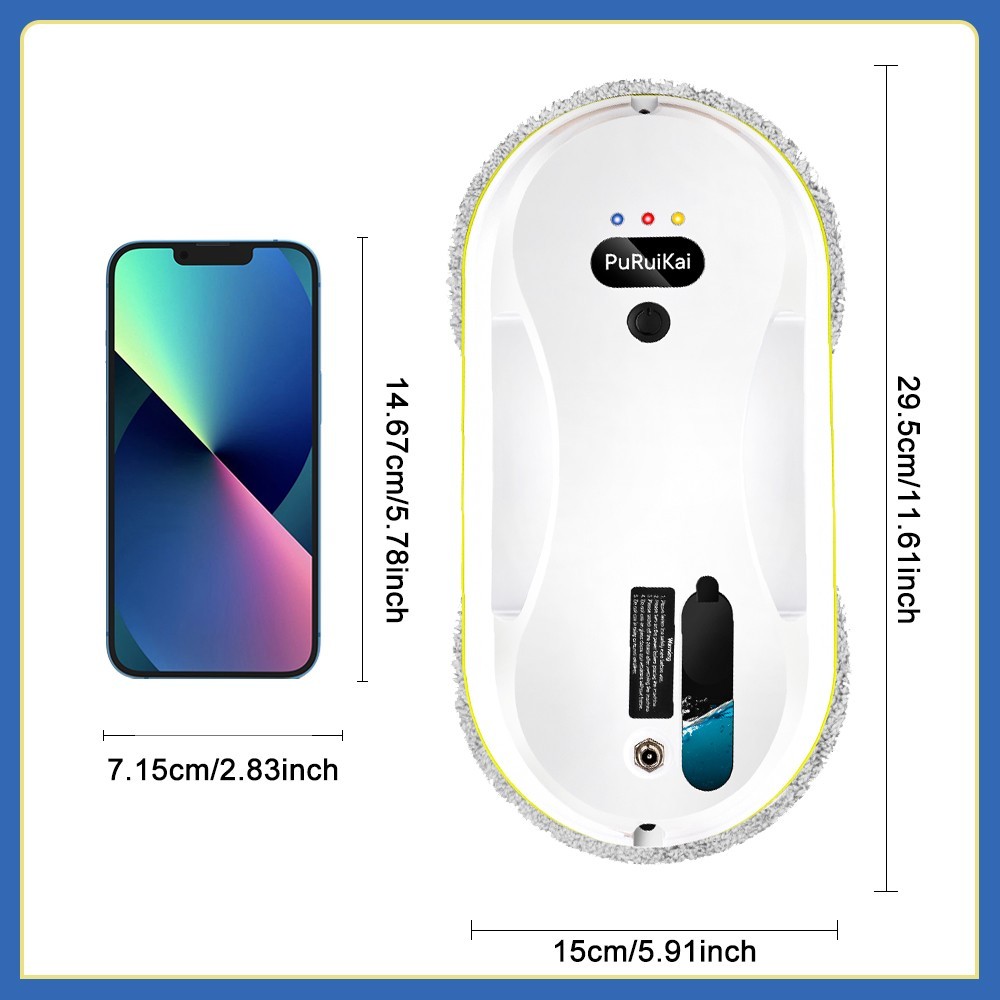 Puruikai 309 Automatic Window Cleaning Robot, Wireless Remote, Auto Water Spray