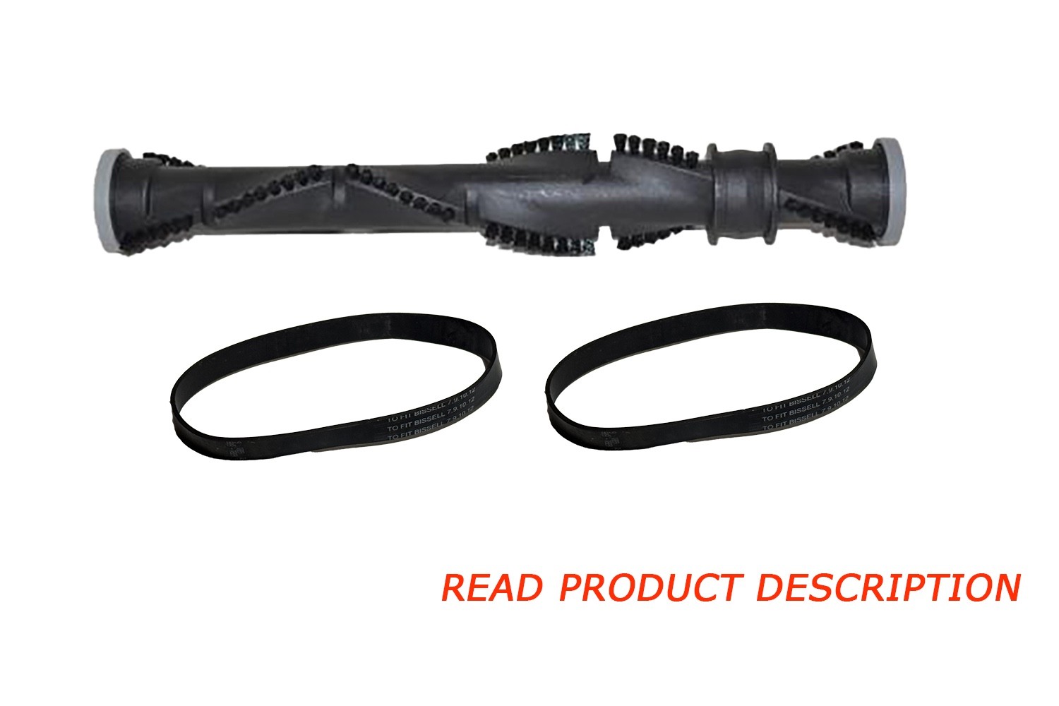 To Fit 2031289 Bissell brush roll, 2 replacement belts to fit 3522R 6582 6579