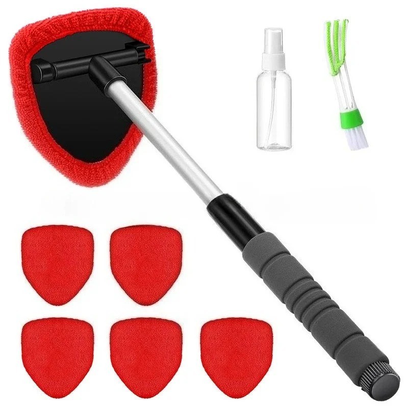 Windshield Cleaning Tool Kit Car Window Glass Wiper Cleaner Extendable Brush Pad