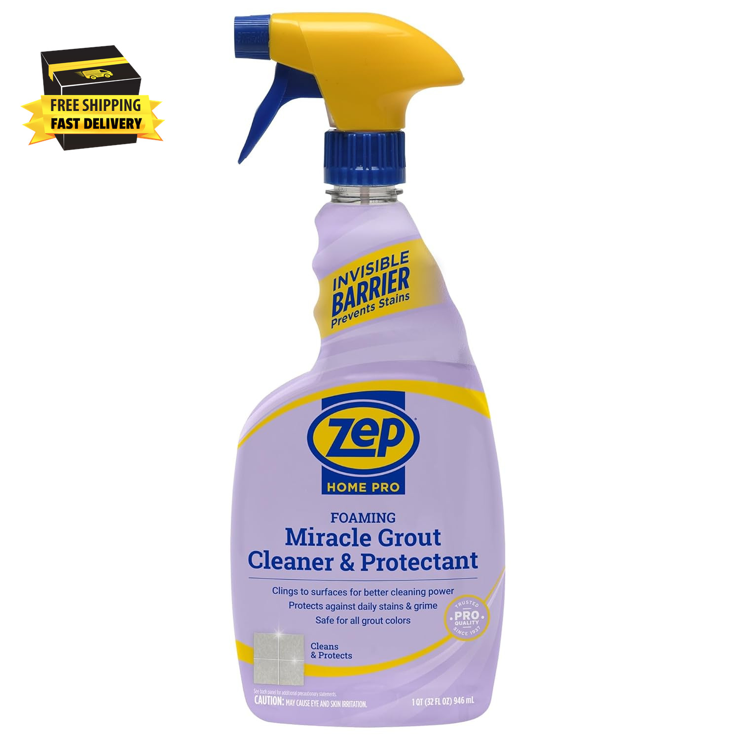 Home Pro Foaming Miracle Grout Cleaner & Protectant – 32 Fl. OZ – (Pack of 1) 2-
