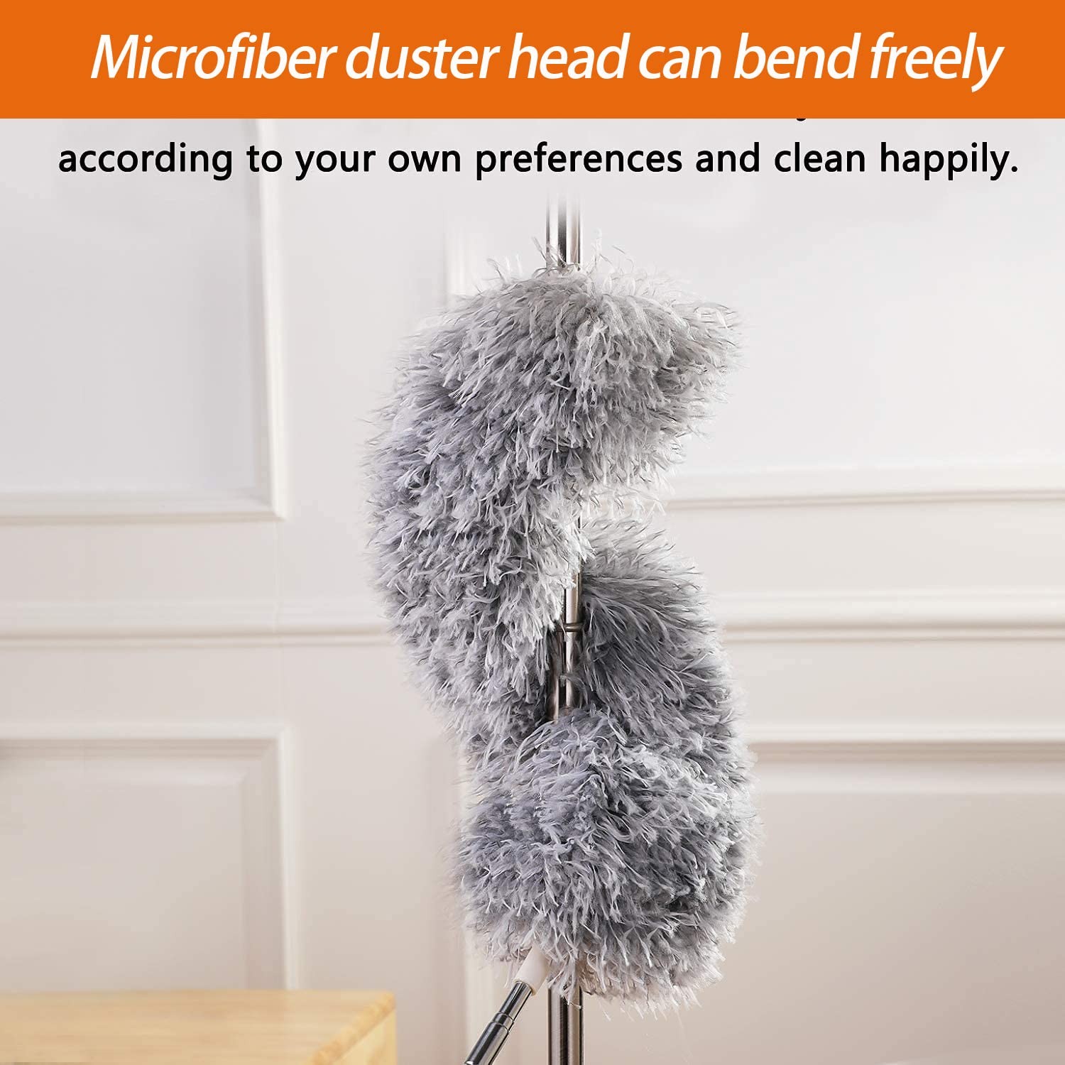 Dusters for Cleaning High Ceiling Fan, Newliton 1 Count (Pack of 1), Gray