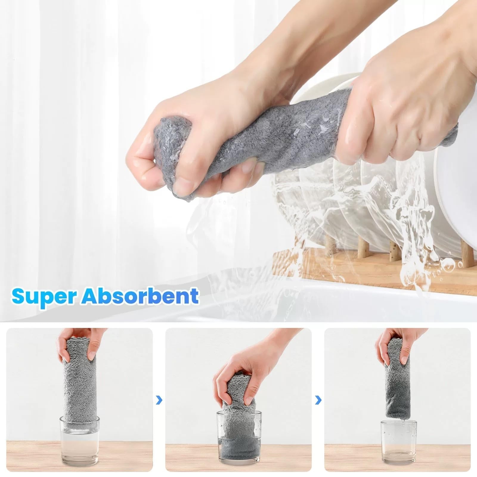 12 Pack Cleaning Cloth,Ultra Soft Absorbent Quick Drying Microfiber Cleaning rag