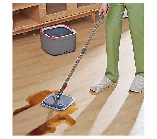 True & Tidy Mop & Bucket System with Silicone Floor Sweeper