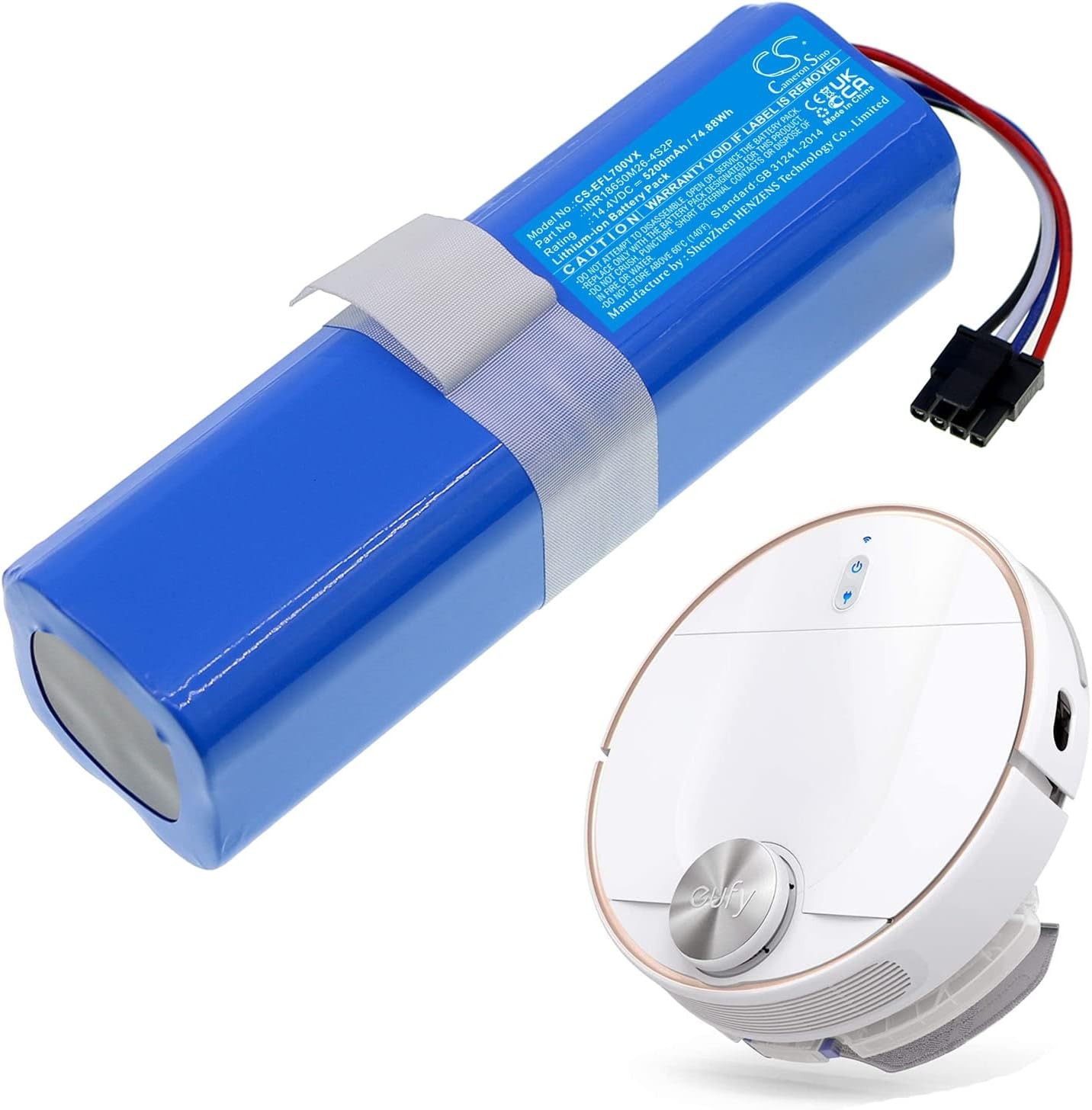 New 5200mAh Replacement Battery for Eufy Robovac L70 Hybrid T2190 T2190G21 PN.