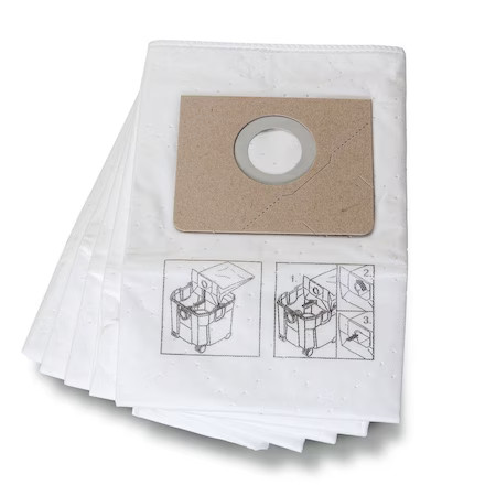 Fein 31345062010 Vacuum Bag, Fits Fein Vacuum Brand, Dry, Fleece, 1-Ply, Std,