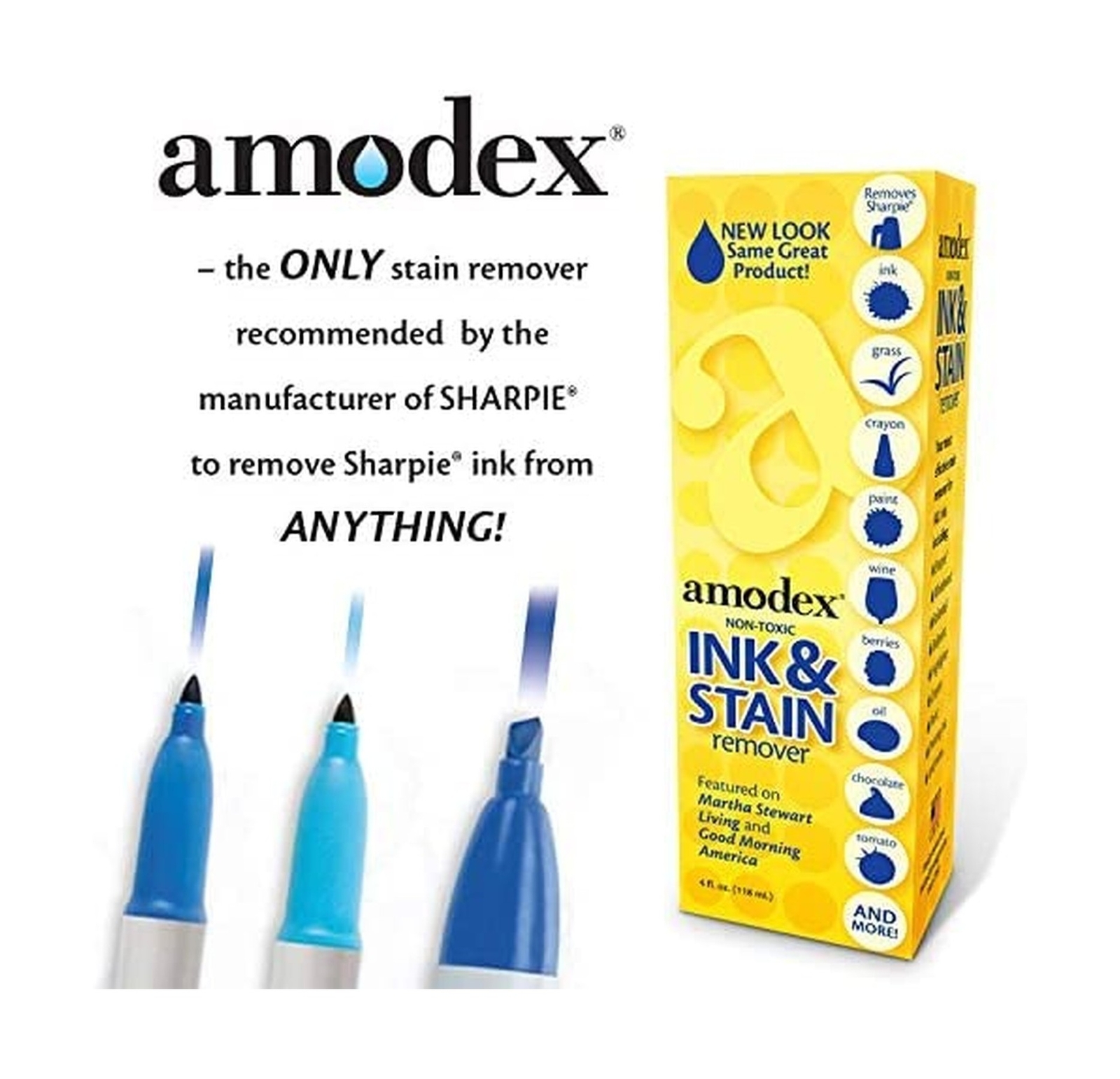 Amodex Products Inc 104 Ink & Stain Remover 4oz (Pack of 3)