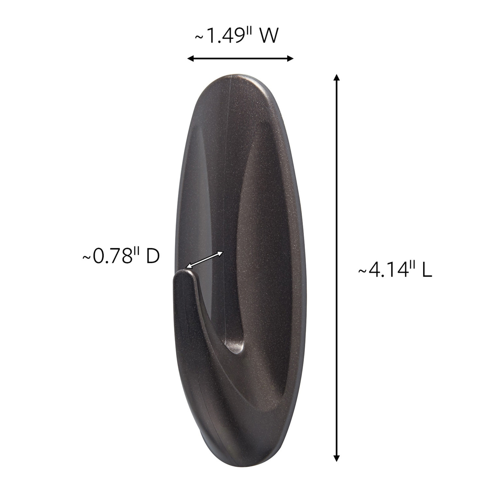 Command Large Outdoor Metallic Bronze Hook [Removable]: 1-pack (Bronze)