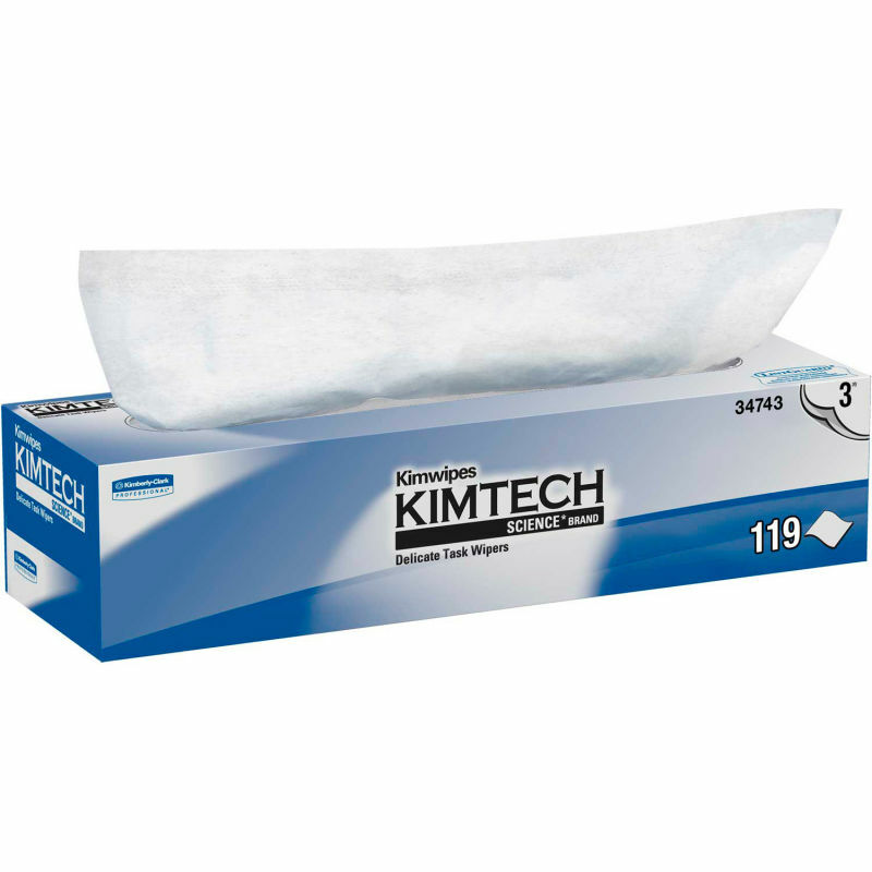 *119-Wipes* Kimberly-Clark Kimtech Kimwipes Task 11.8″ x 11.8″ Wipers 34743