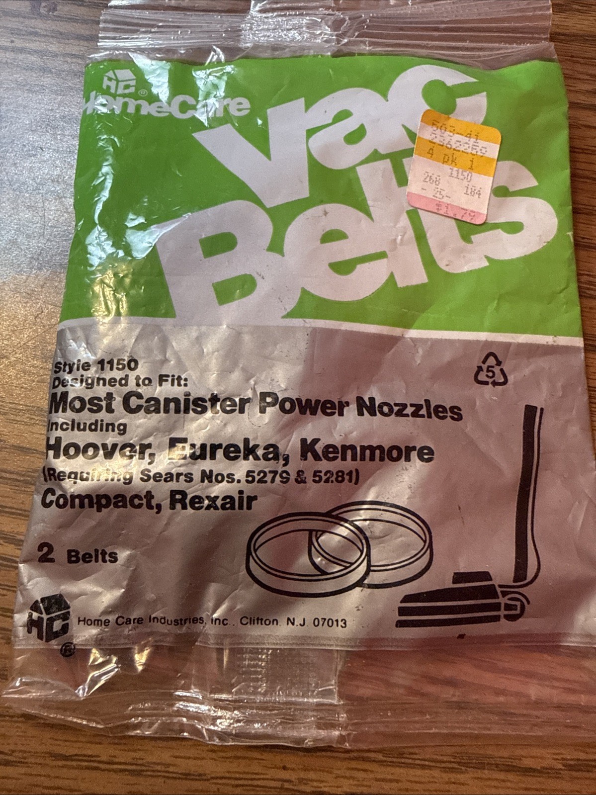 Genuine Vac Belts Style 1150 Hoover Eureka Kenmore Compact Rexair Vacuum
