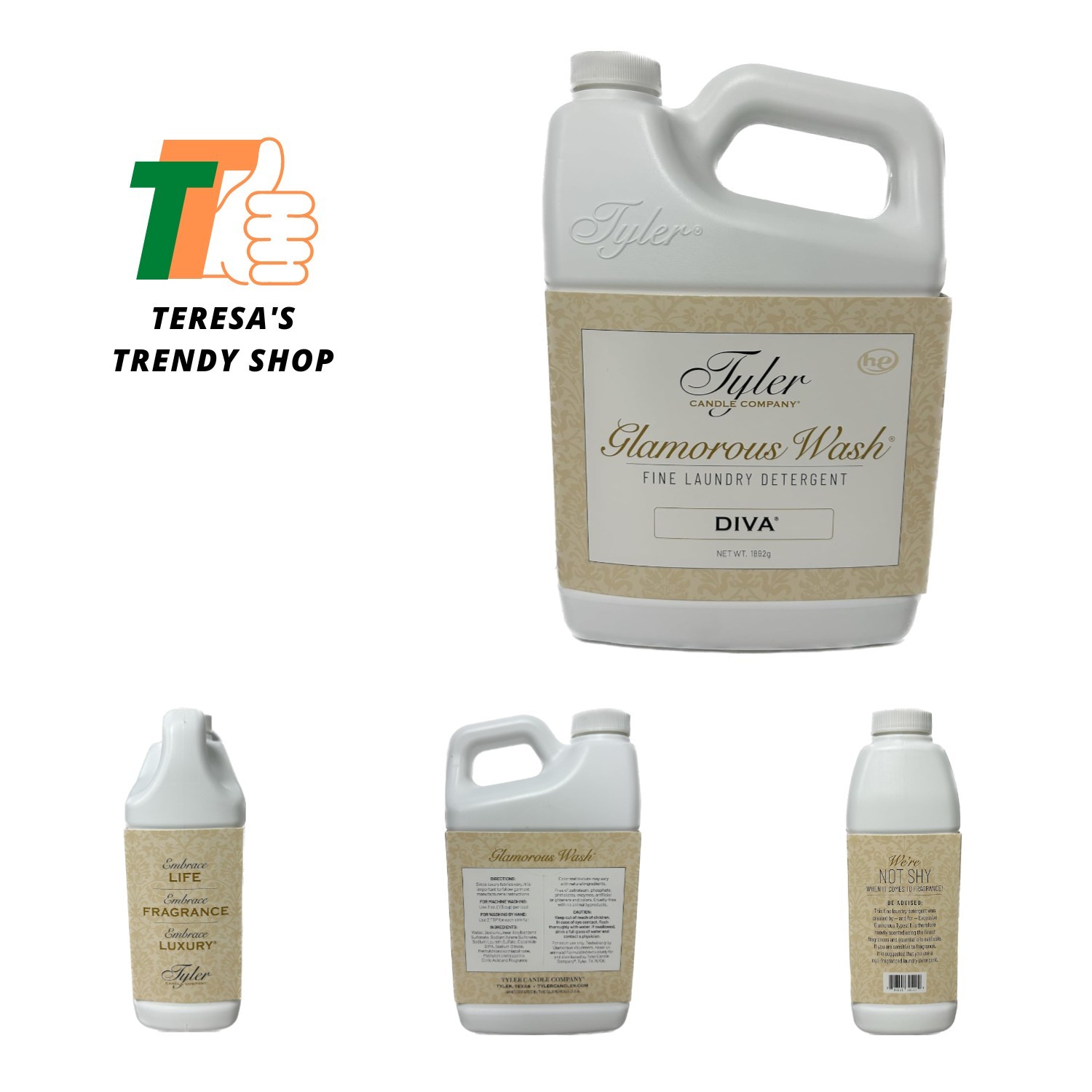 Tyler’s Diva Glam Wash Laundry Detergent, 64 Fl oz Pack of 1 Packaging.