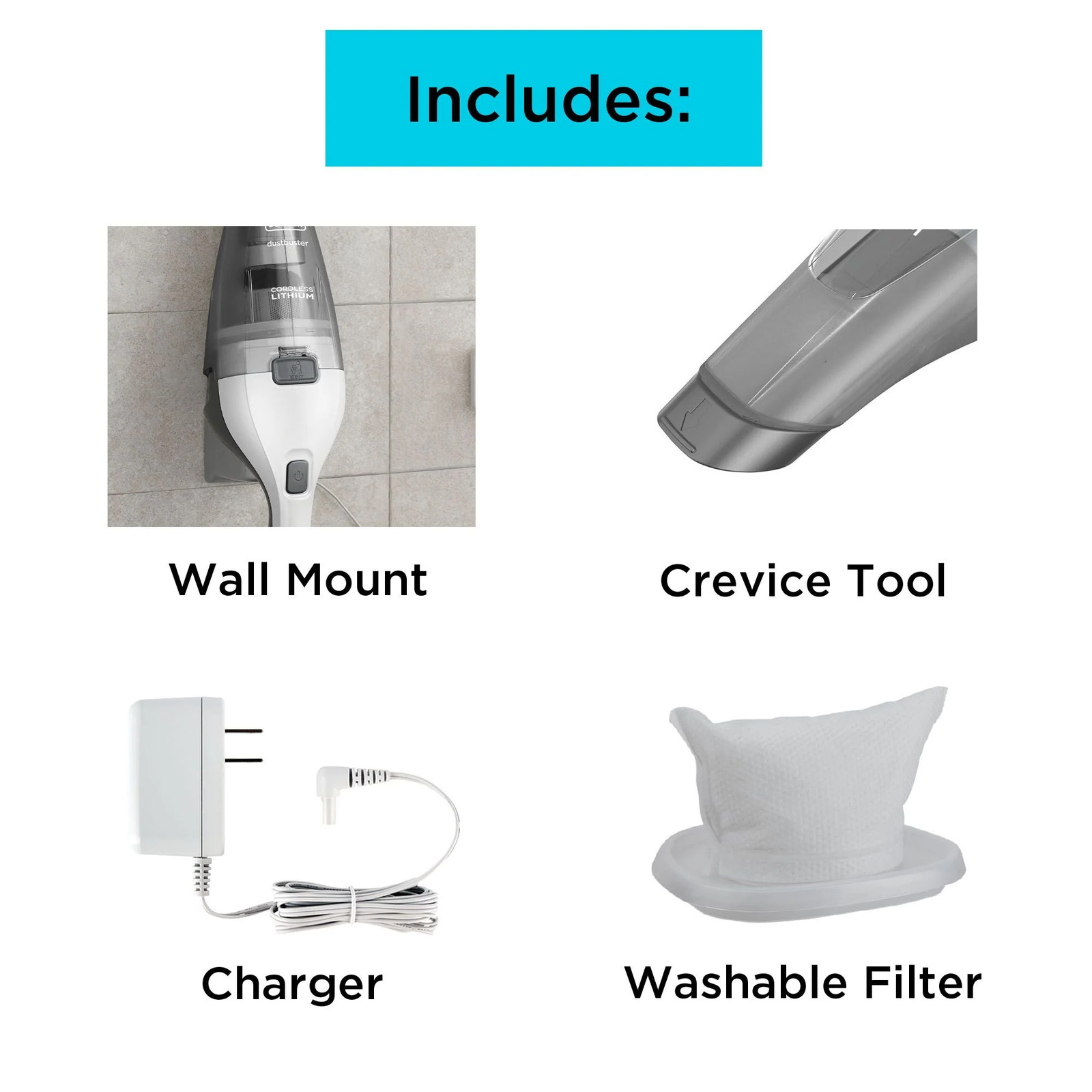 BLACK+DECKER dustbuster® QuickClean™ Cordless Handheld Vacuum – HNVC215B10