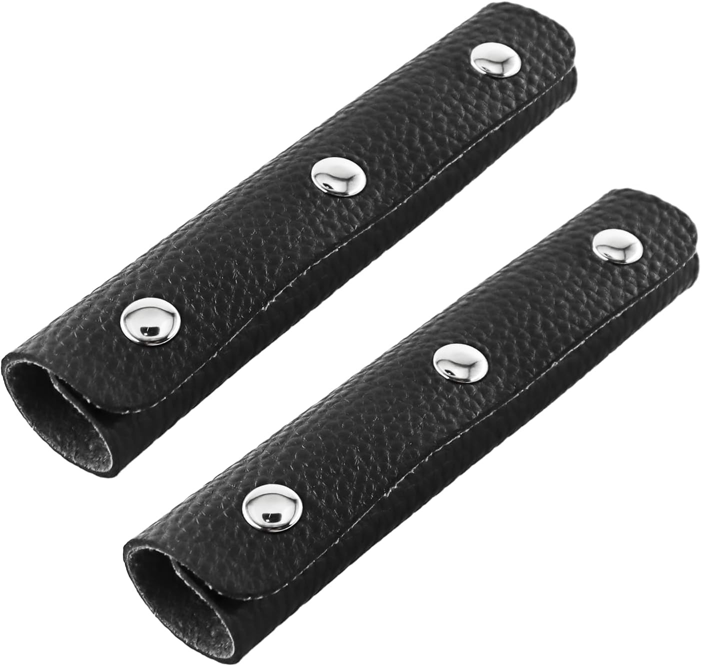 Handbag Handle Wrap Covers 13x9cm, PU Leather 3 Buckle Luggage Grip Protector