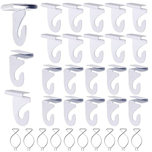 OALEN 20 Drop Ceiling Hooks for Classrooms & Offices, White Assorted Colors