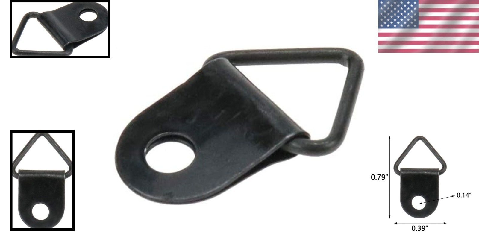 Rust-Proof 100 PCS D-Ring Picture Hangers 20x10mm for Secure Wall Displays