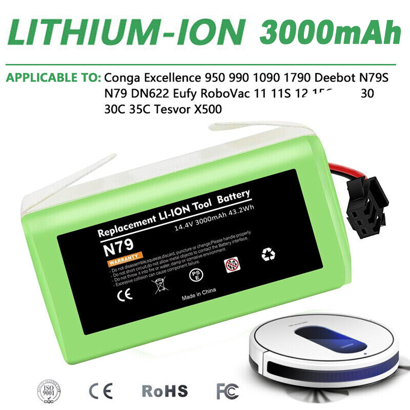 New Battery For Ecovacs Deebot N79 N79S N79W 500 DN622 601 661 Eufy 11S 30c