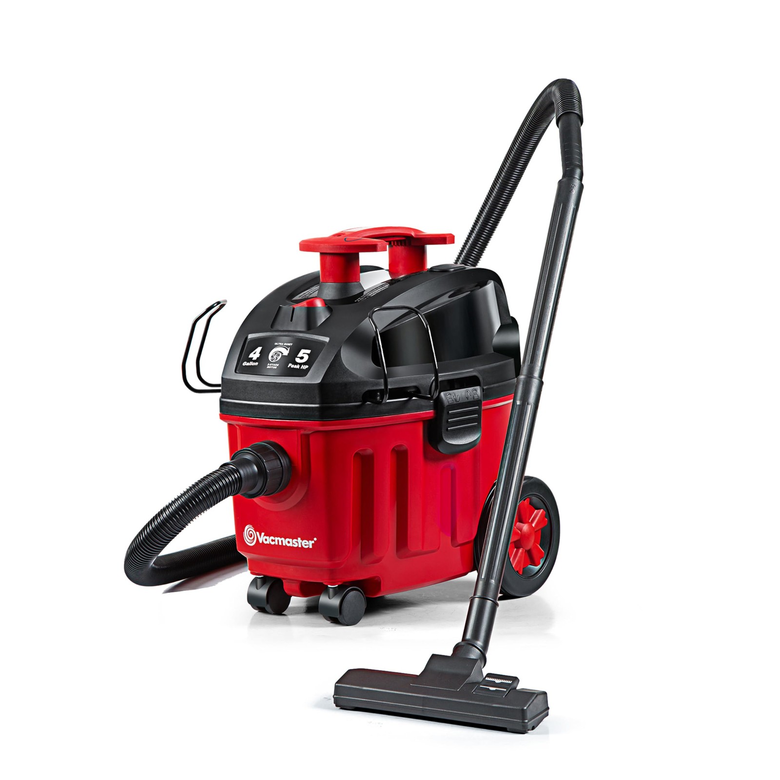 Household Wet Dry Vacuum 4 Gallon 5 Peak HP Powerful Motor 25 Ft Reach